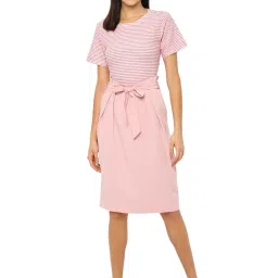 Solly by Allen Solly Pink Knee Length Skirt image 4
