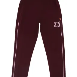 Proteens Kids Brown Cotton Printed Trackpants image 1