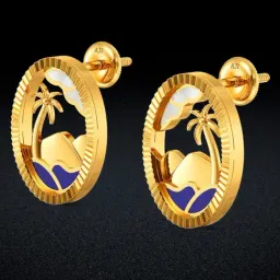 Joyalukkas 22k Seashore Bliss Gold Earrings for Women & Girls-picture-10