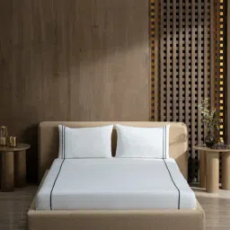 DDecor Solid Blue 180 TC Cotton King Bedsheet with 2 Pillow Covers-picture-14