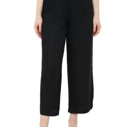 Solly by Allen Solly Black Mid Rise Trousers image 1