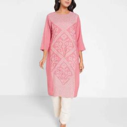 Rangmanch By Pantaloons Pink Regular Fit Printed Kurta-picture-33