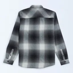 Y&F Kids by Westside Black Checkered Cotton Shirt image 2