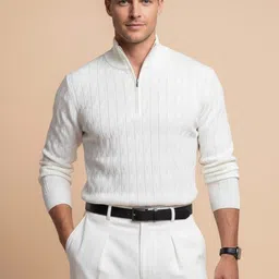 Mast & Harbour Men Cable Knit Pullover-picture-29