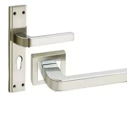 Quba Q 437 203.2 mm (8 Inch) Zinc Alloy SS and CP Finish Door Handle Set-picture-45
