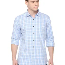 Van Heusen Sport Slim Fit Checked Pure Cotton Casual Shirt-picture-24