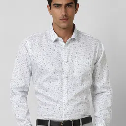 van heusen V Dot Men Slim Fit Spread Collar Geometric Printed Cotton Casual Shirt-picture-10