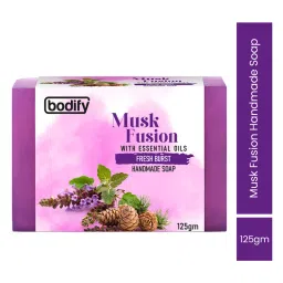 Bodify Musk Fusion Handmade Soap Fresh Burst Natural Extracts for Refreshing Bathing Experience image 1