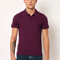 Lee Purple Cotton Slim Fit Polo T-Shirt-picture-11