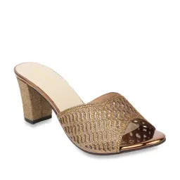 Rocia by Regal Women's Antique Gold Ethnic Sandals-image-29