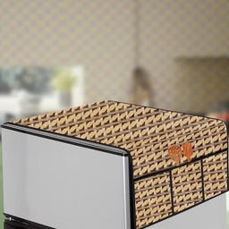The Furnishing Tree Beige Printed Refrigerator Cover-picture-41