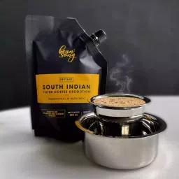 Bean Song South Indian Filter Coffee Decoction Dark roast Bag Coffee Beans 200  ml (Pack of 2 Pcs) image 2