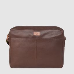 Hidesign Men Brown Solid Leather Laptop Bag-picture-0