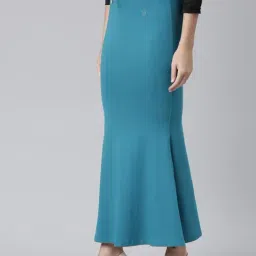 TWIN BIRDS Blue & Beige Plain Saree Shapewear - Pack Of 2 image 3