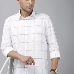 Van Heusen Sport Pure Cotton Slim Fit Windowpane Checked Casual Shirt-picture-35