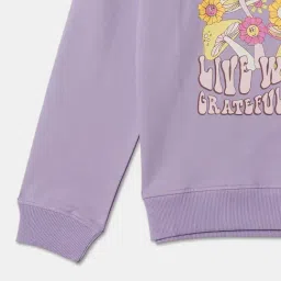 R&B Kids Lavender Graphic Print Regular Fit Sweatshirt image 4