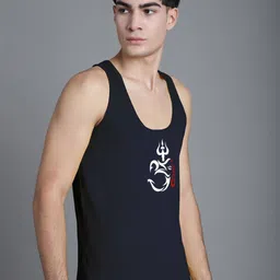 FBAR Printed Pure Cotton Sleeveless Gym Innerwear Vests FBC421-17 image 3