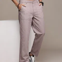 Roadster Men Solid Chinos Trousers image 1