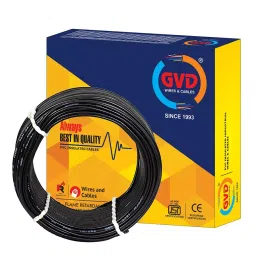 GVD 16 sq mm 2 Core Twin Flat Flame Retardant Low Smoke Halogen Cable Black 90 m image 2