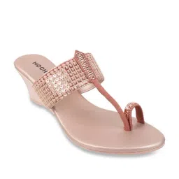 Mochi Women's Rose Gold Toe Ring Wedges image 2