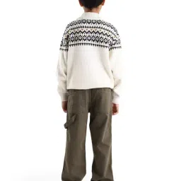 Rare Ones Boys Green Cotton Relaxed Fit Jeans image 2