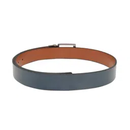 United Colors of Benetton Navy & Tan Woodfin Leather Reversible Belt image 3