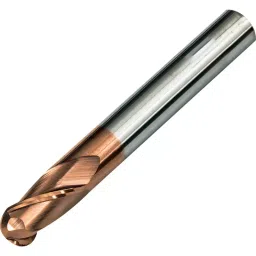 HD Carbide End Mill 2 Flute Ball Nose 3 mm Shank Diameter 75 mm Length Flute Length for Slotting & Drilling Use image 2