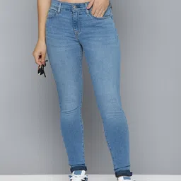 Levis Women Light Fade Stretchable Mid Rise Super Skinny Fit Jeans-image-92