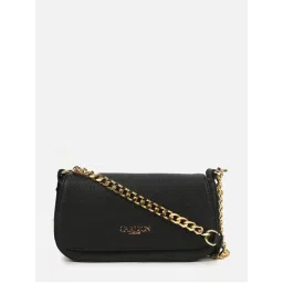 Carlton London Women Black Textured Gold Chain Sling Bag-picture-33