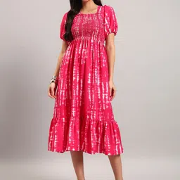 Krunal Raiyani Print Applique Crepe Fit & Flare Maxi Dress-picture-35