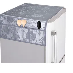 Crosmo Rexine Waterproof Refrigerator Cover With 6 Utility Pockets-picture-35