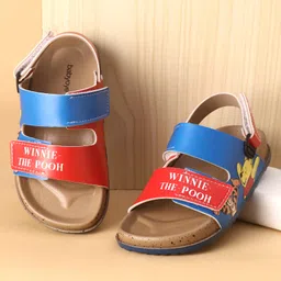 Babyoye Disney Sandals with Velcro Closure & Winnie The Pooh Print - Blue & Red-picture-24