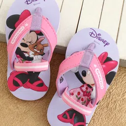 Cute Walk by Babyhug Disney Back Strap Flip Flops With Mickey & Minnie Print - Blue & Pink-picture-14