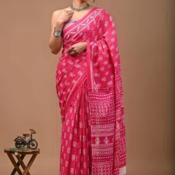 Moda Rapido Ethnic Motifs Pure Cotton Handloom Ikat Saree image 3