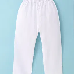 Ridokidz Full Sleeves Floral Printed Kurta & Pyjama Set - White & Grey image 4