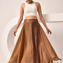 SIDDHO HUM Flared Maxi Skirt-image-56