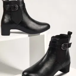 Fausto Women's Black Chelsea Boots image 1