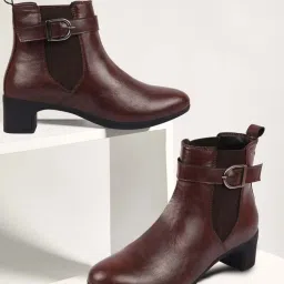 Fausto Women's Brown Chelsea Boots image 1