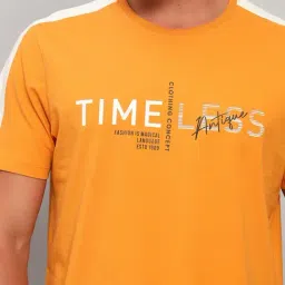 Cantabil Mustard Regular Fit Printed T-Shirt image 5