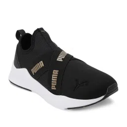 Puma Women's Wired Run Slipon Metallics Black Walking Shoes image 2