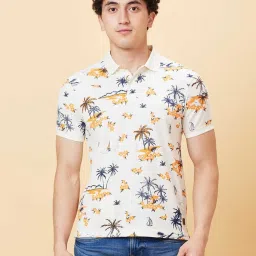 Being Human White Regular Fit Polo T-Shirt image 1