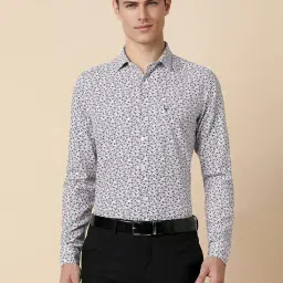Allen Solly White Slim Fit Printed Shirt image 1