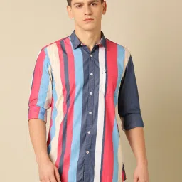 Allen Solly Multicolored Cotton Regular Fit Striped Shirt image 1