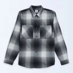 Y&F Kids by Westside Black Checkered Cotton Shirt-picture-32