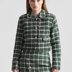 Only Green & White Checks Jacket-picture-44