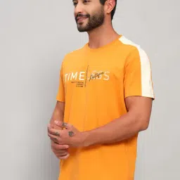 Cantabil Mustard Regular Fit Printed T-Shirt image 3