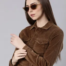 showoffff SHOWOFF Khaki Regular Fit A Line Dress image 1