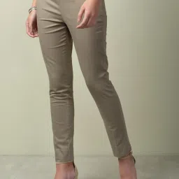 Fabindia Beige Cotton Mid Rise Pants image 1