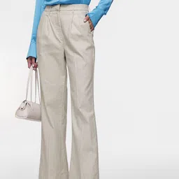 French Connection Women Loose Fit High-Rise Pleated Trousers-image-62