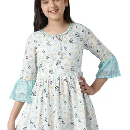 Aurelia Kids White Printed Dress image 5